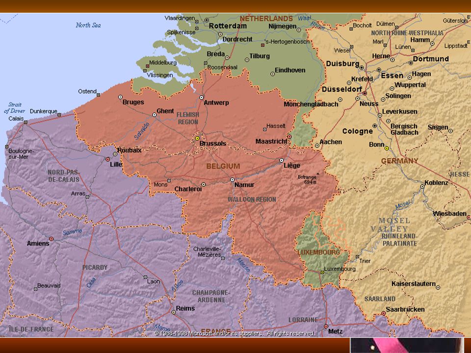 Belgické království 10 mil. obyvatel, km2