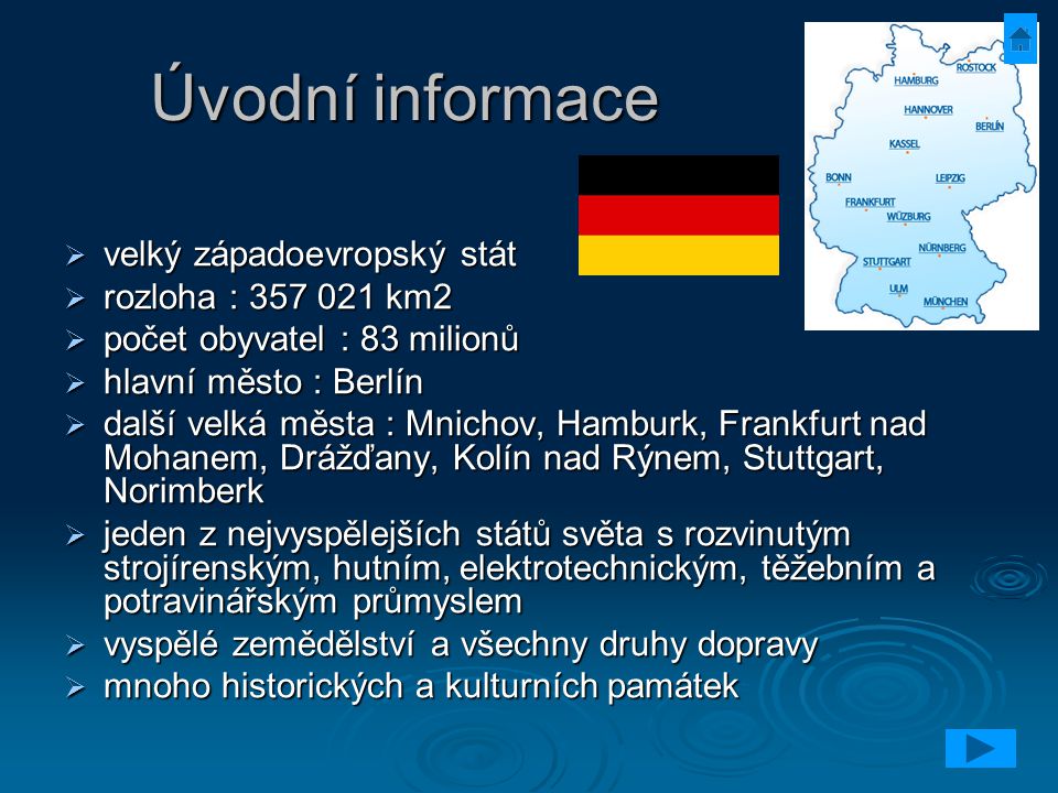 Úvodní informace velký západoevropský stát rozloha : km2
