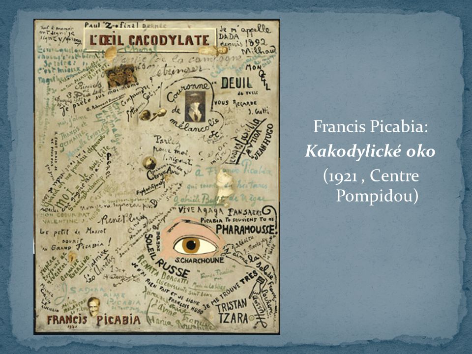 Francis Picabia: Kakodylické oko (1921 , Centre Pompidou)