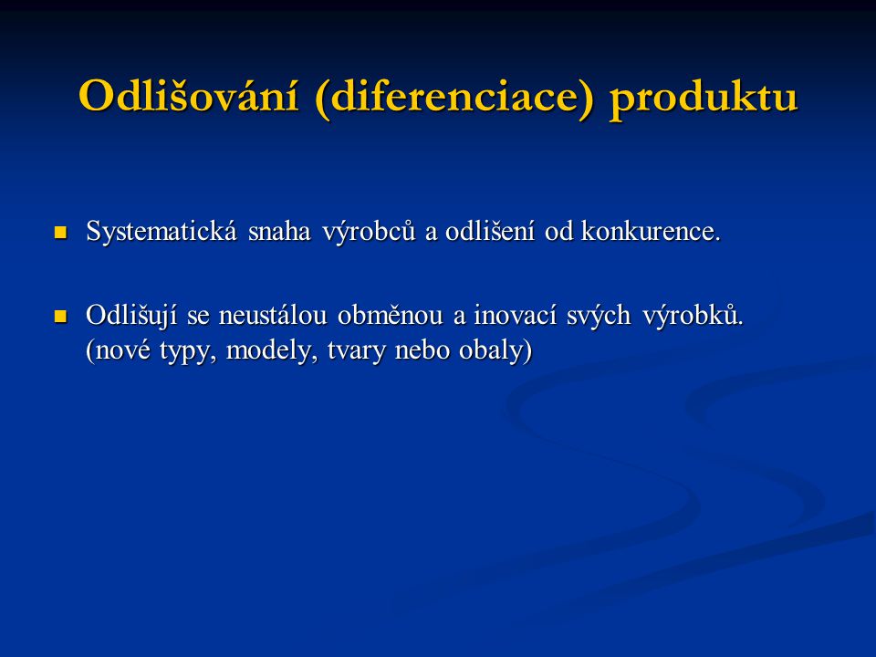 Odlišování (diferenciace) produktu