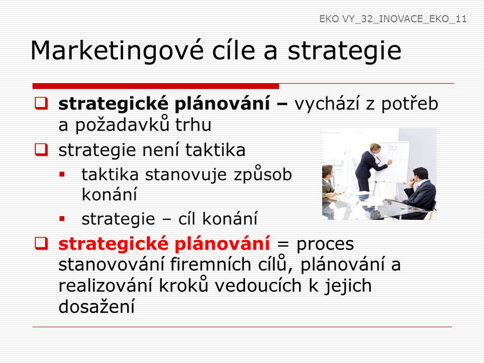 Marketingové cíle a strategie