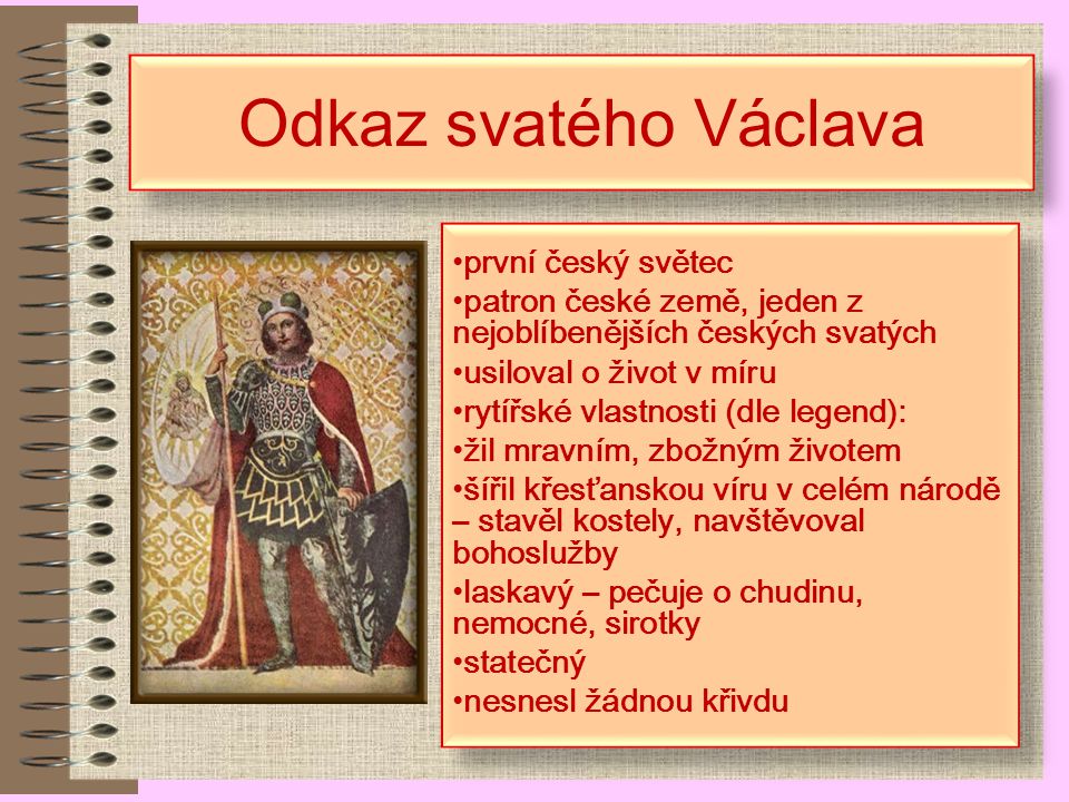 Odkaz svatého Václava první český světec