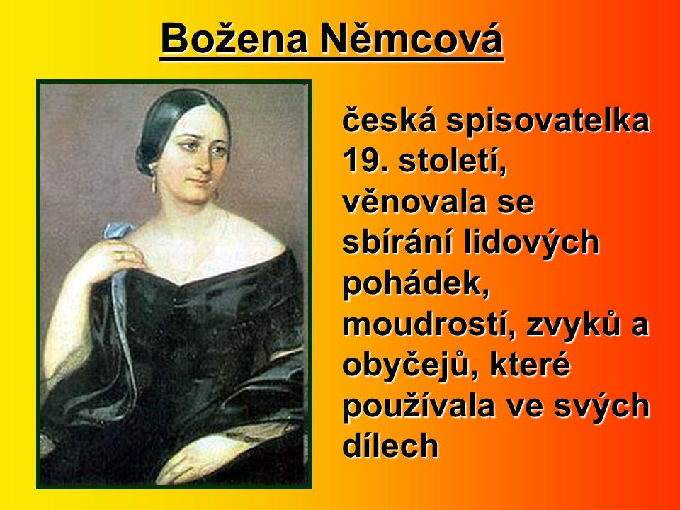 Božena Němcová česká spisovatelka 19.