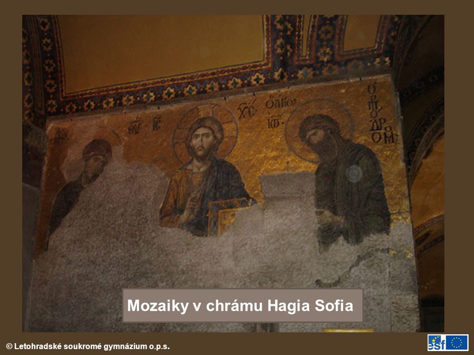 Mozaiky v chrámu Hagia Sofia