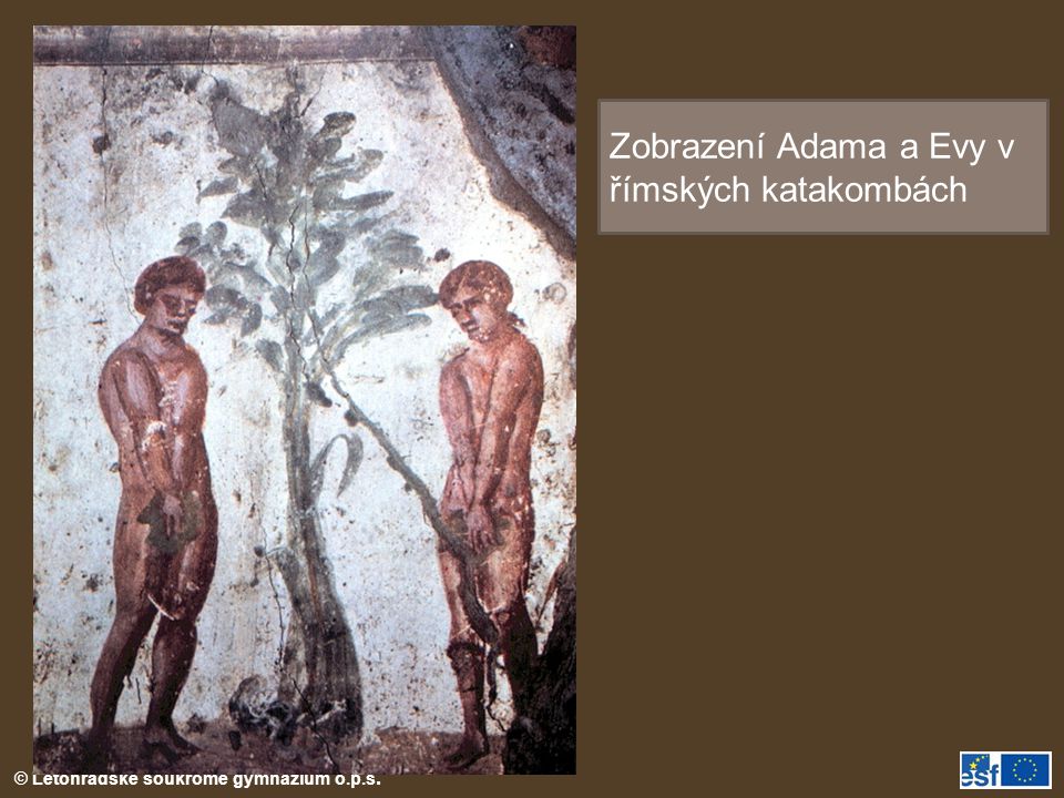 Zobrazení Adama a Evy v římských katakombách
