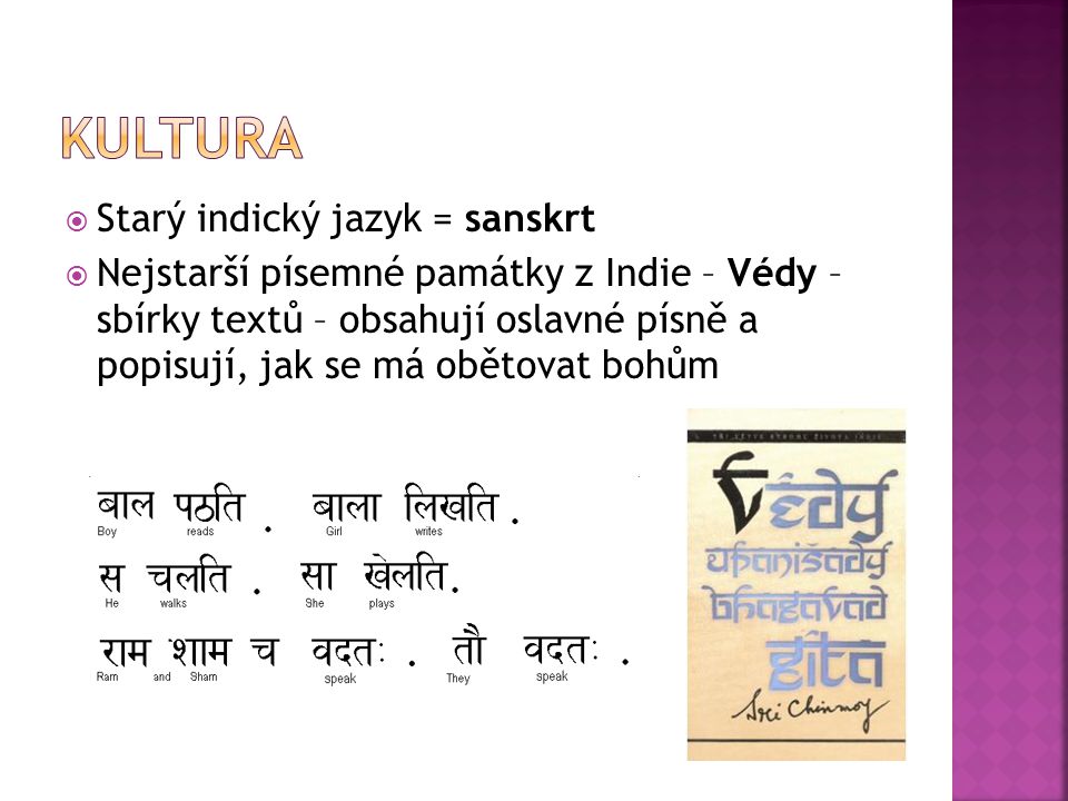 Jak se jmenuje nejstarší indický jazyk?