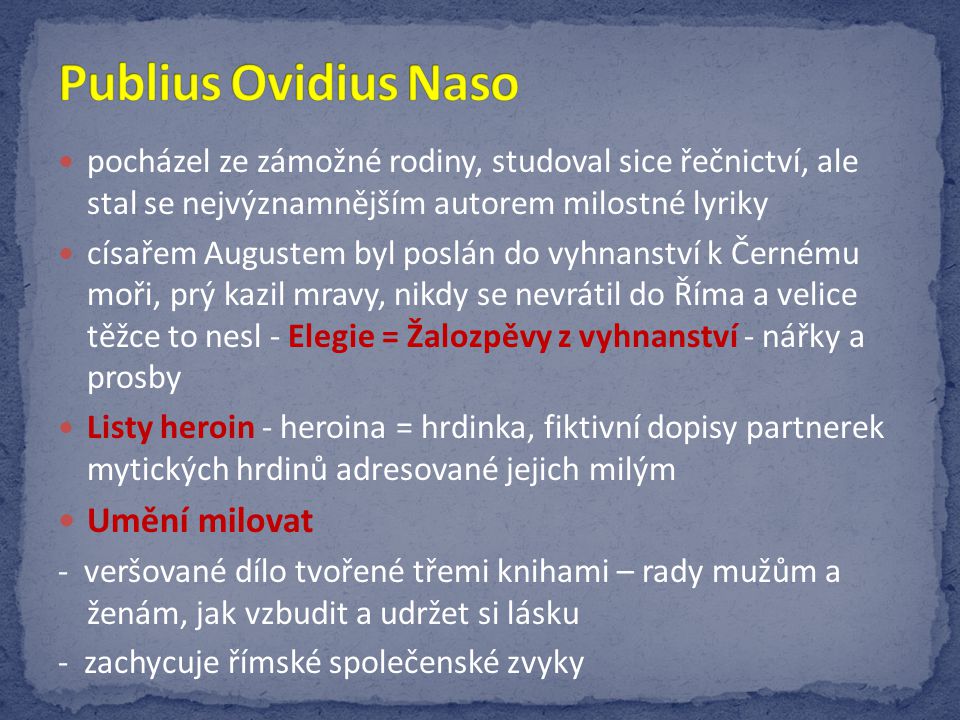 Publius Ovidius Naso Umění milovat
