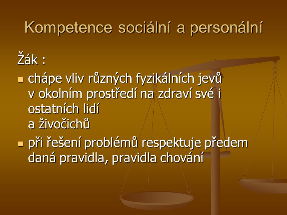Kompetence sociální a personální