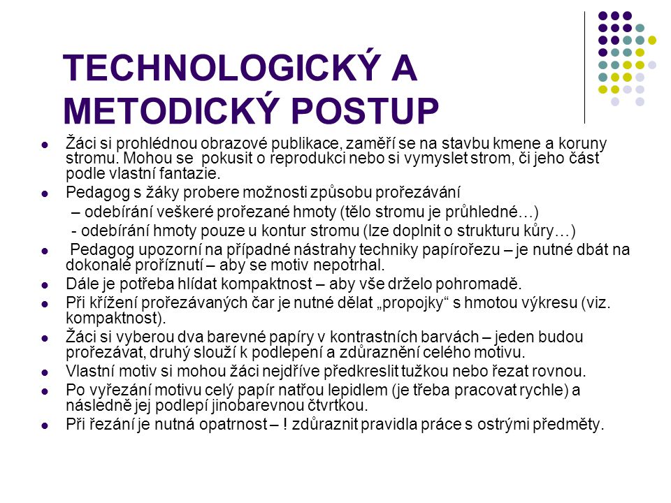 VÝTVARNÉ TECHNIKY Papírořez Základní škola Sedmikráska, O.p.s. - Ppt ...