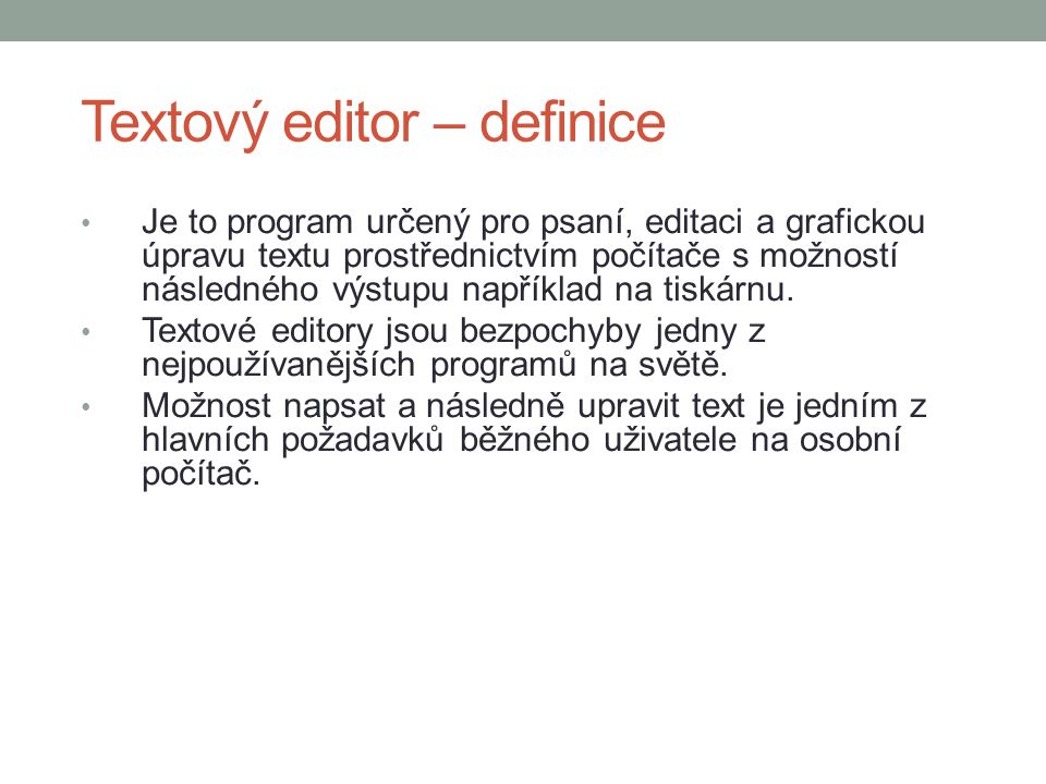 Textový editor – definice