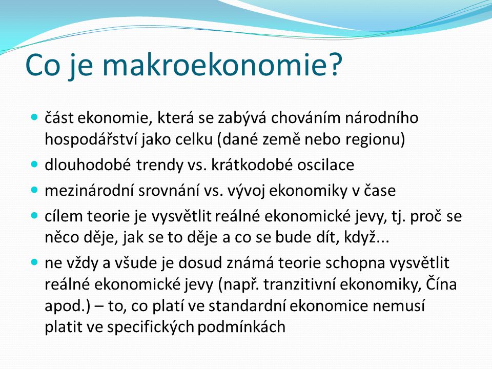 Co je makroekonomie?