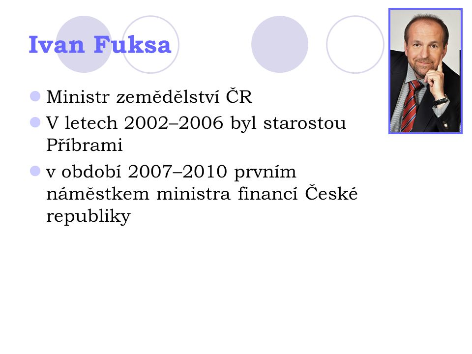 Ivan Fuksa Ministr zemědělství ČR