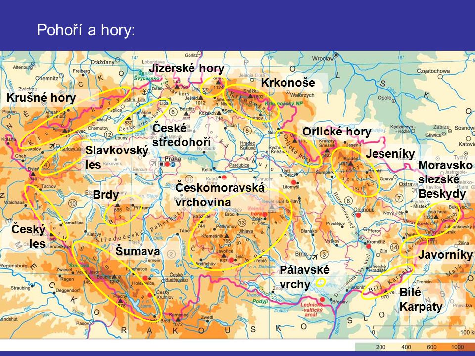 mapa české republiky hory Česká republika.   ppt stáhnout mapa české republiky hory