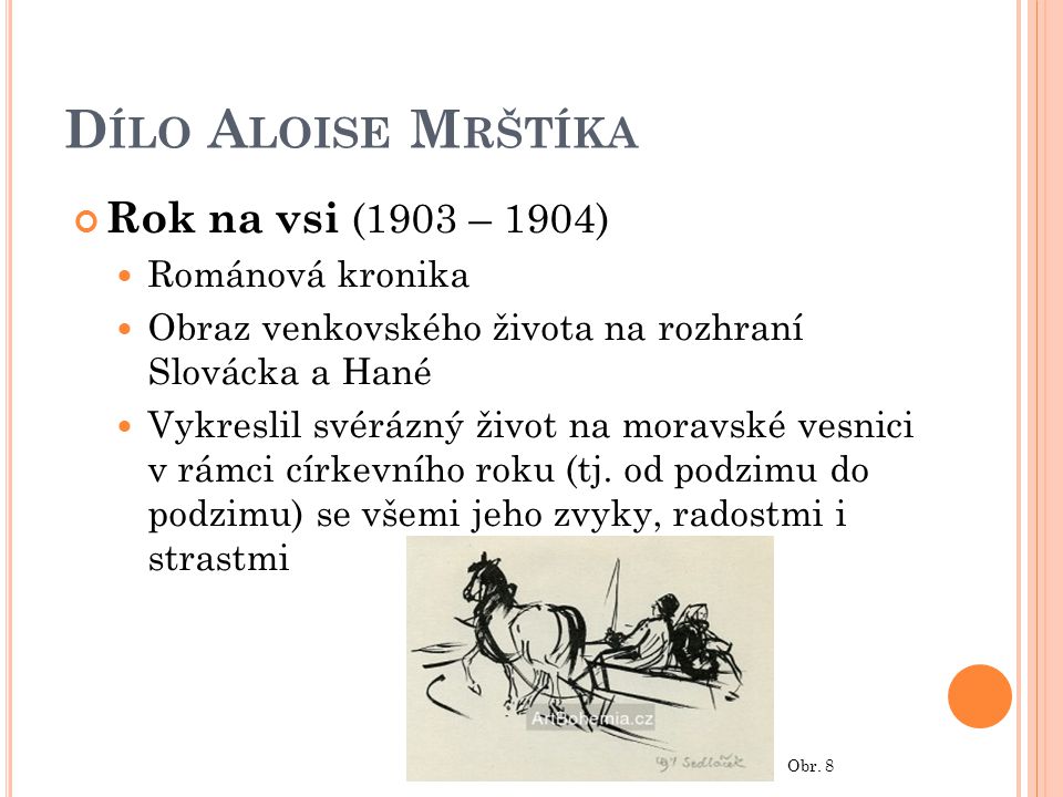 Dílo Aloise Mrštíka Rok na vsi (1903 – 1904) Románová kronika
