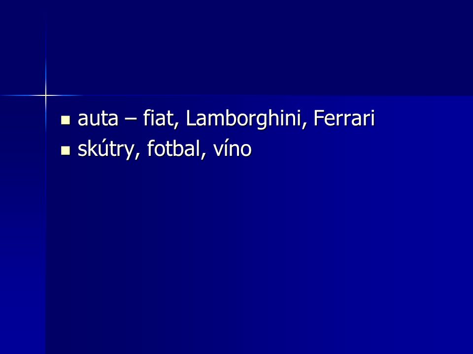 auta – fiat, Lamborghini, Ferrari