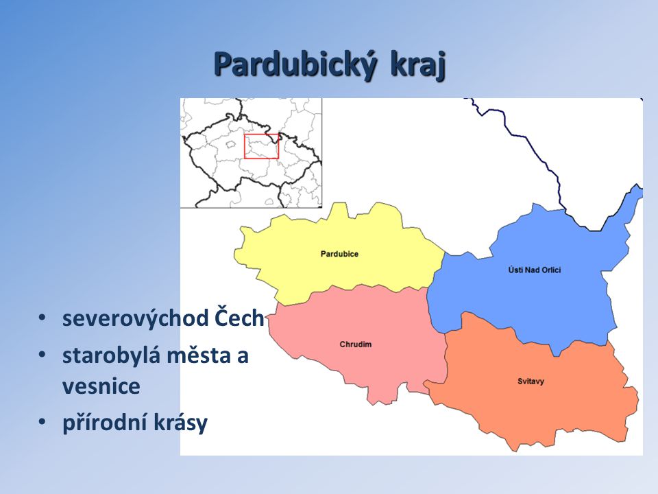 Pardubický kraj severovýchod Čech starobylá města a vesnice