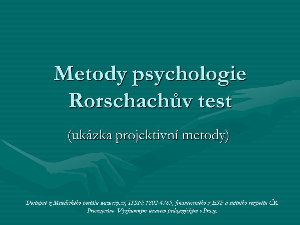Metody psychologie Rorschachův test