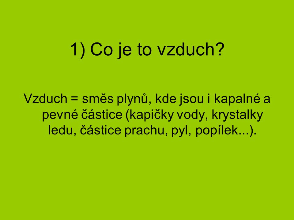 CO je to vzduch?