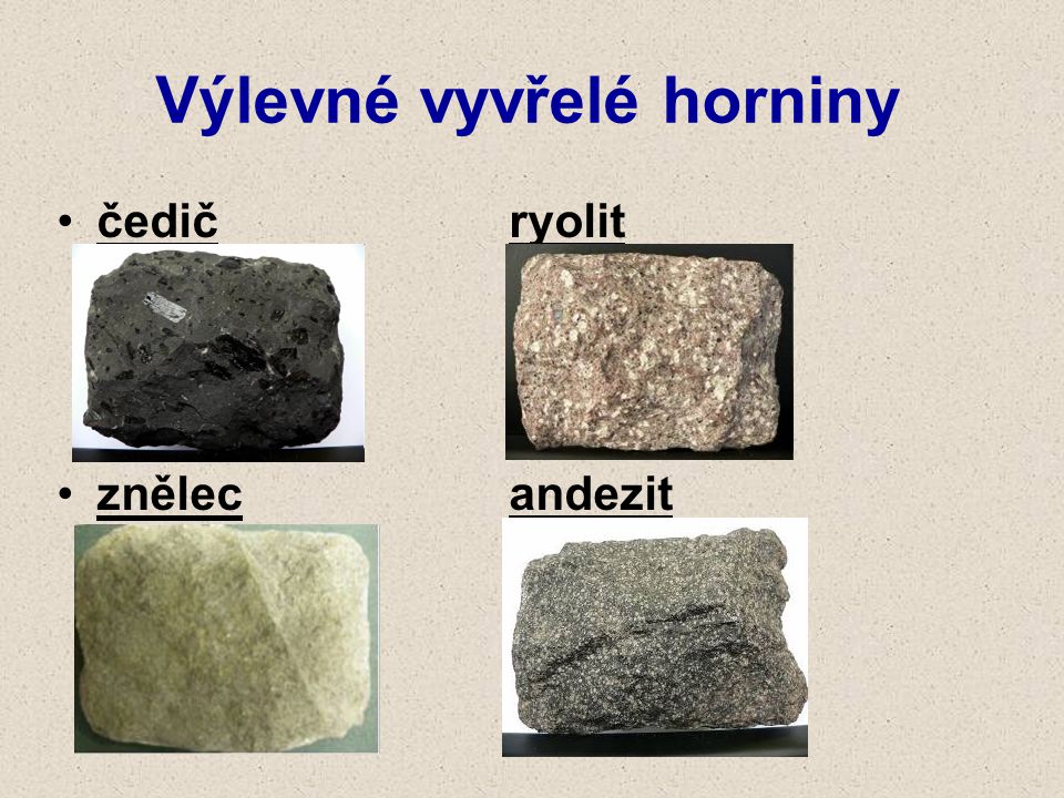 Vylevne a hlbinne horniny na slovensku