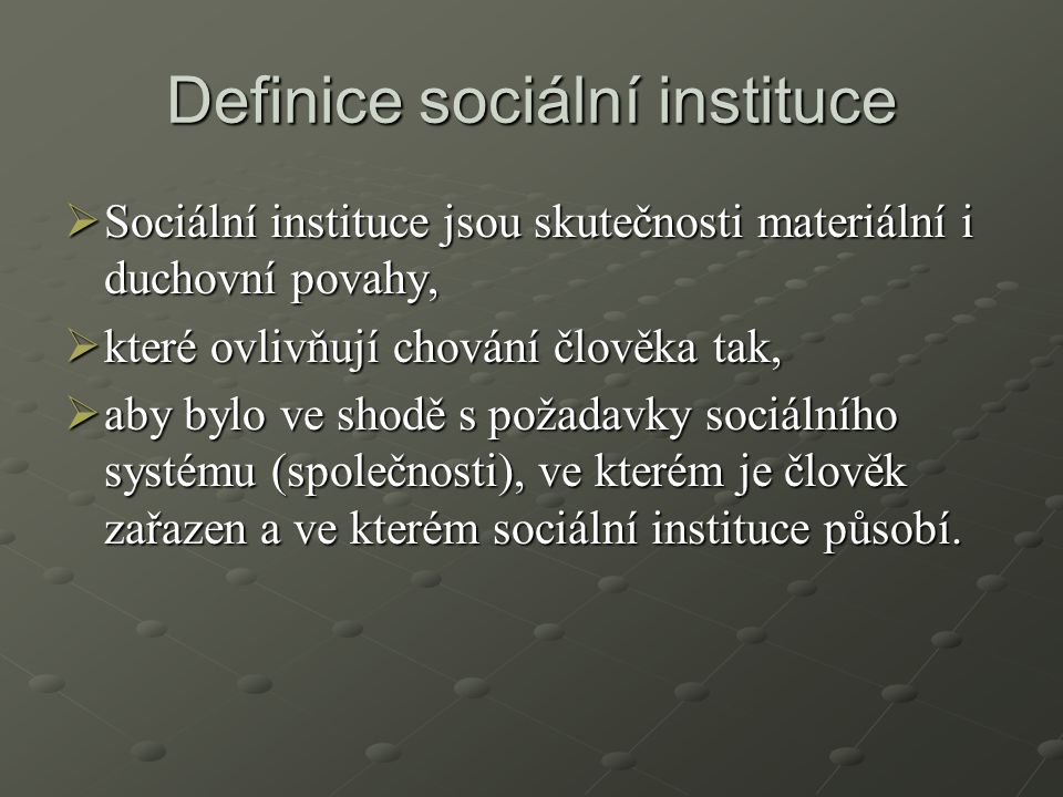 Co je to sociální?