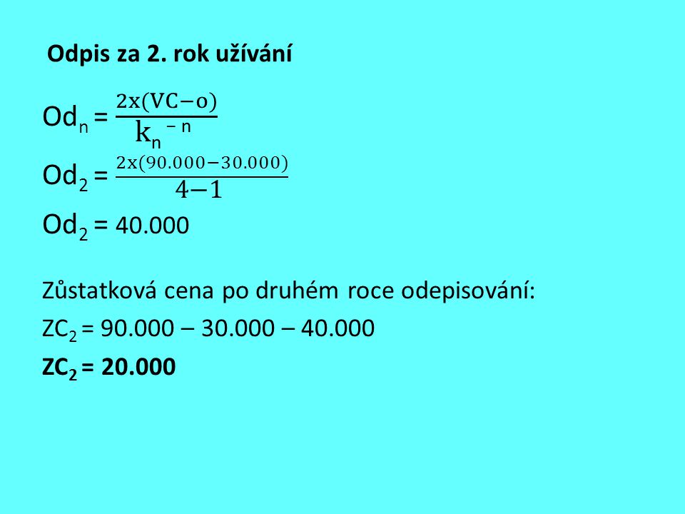 Odn = 2x(VC−o) kn − n Od2 = 2x(90.000−30.000) 4−1 Od2 =