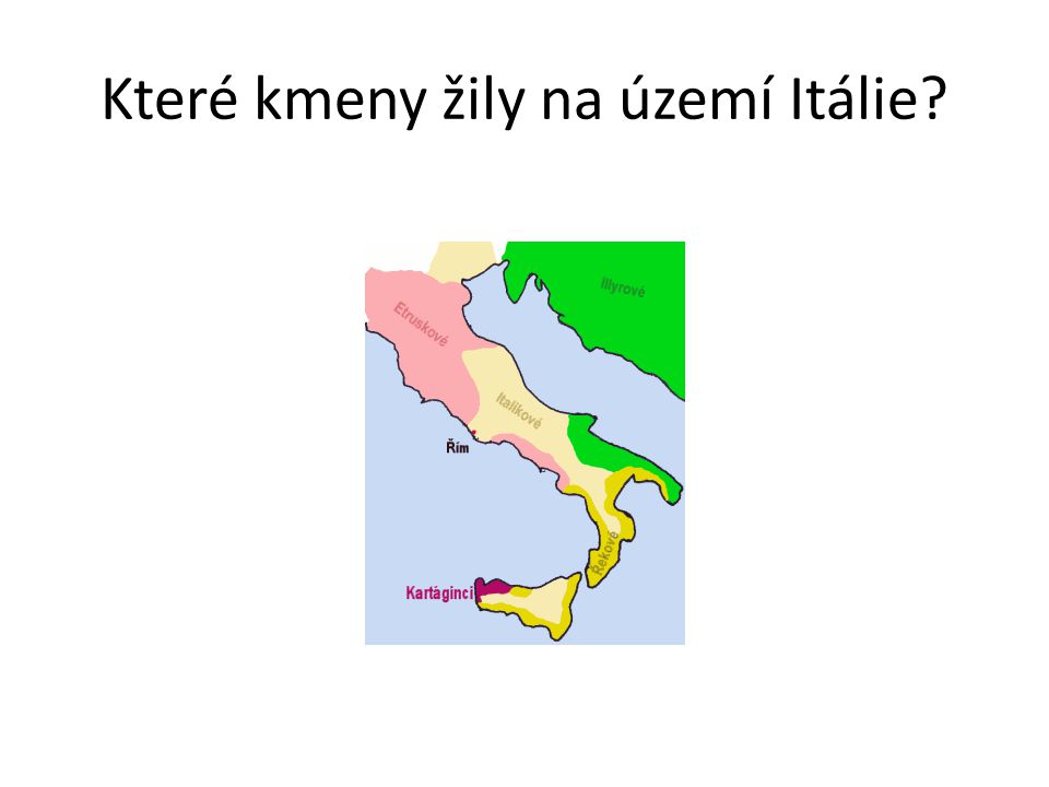 Které kmeny žily na území Itálie