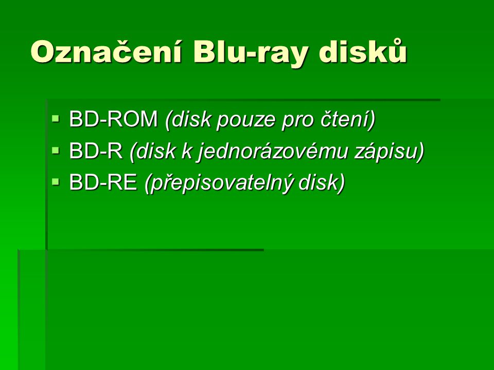 Označení Blu-ray disků