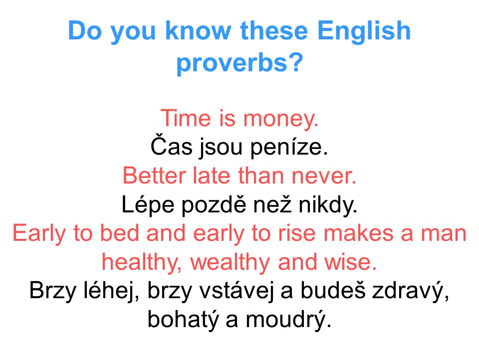 Do you know these English proverbs