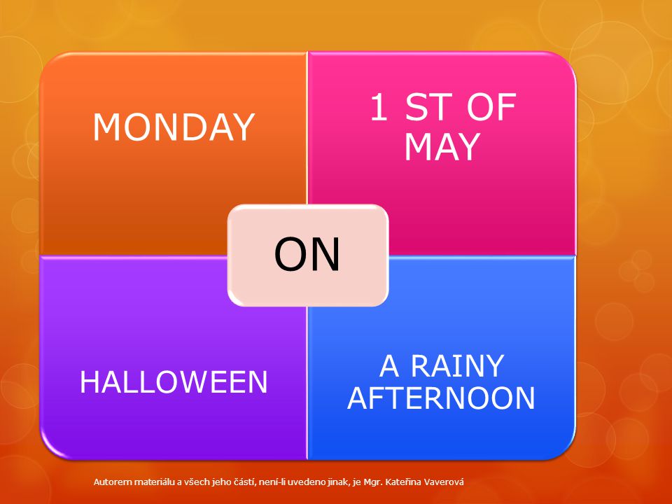 ON 1 ST OF MAY MONDAY A RAINY AFTERNOON HALLOWEEN