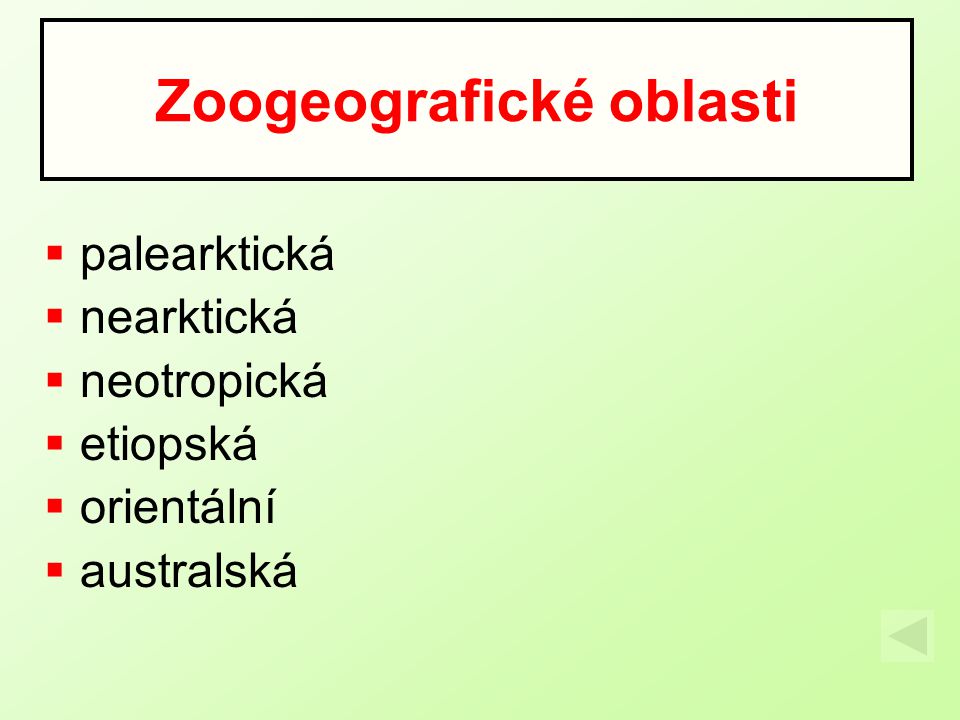 Zoogeografické oblasti