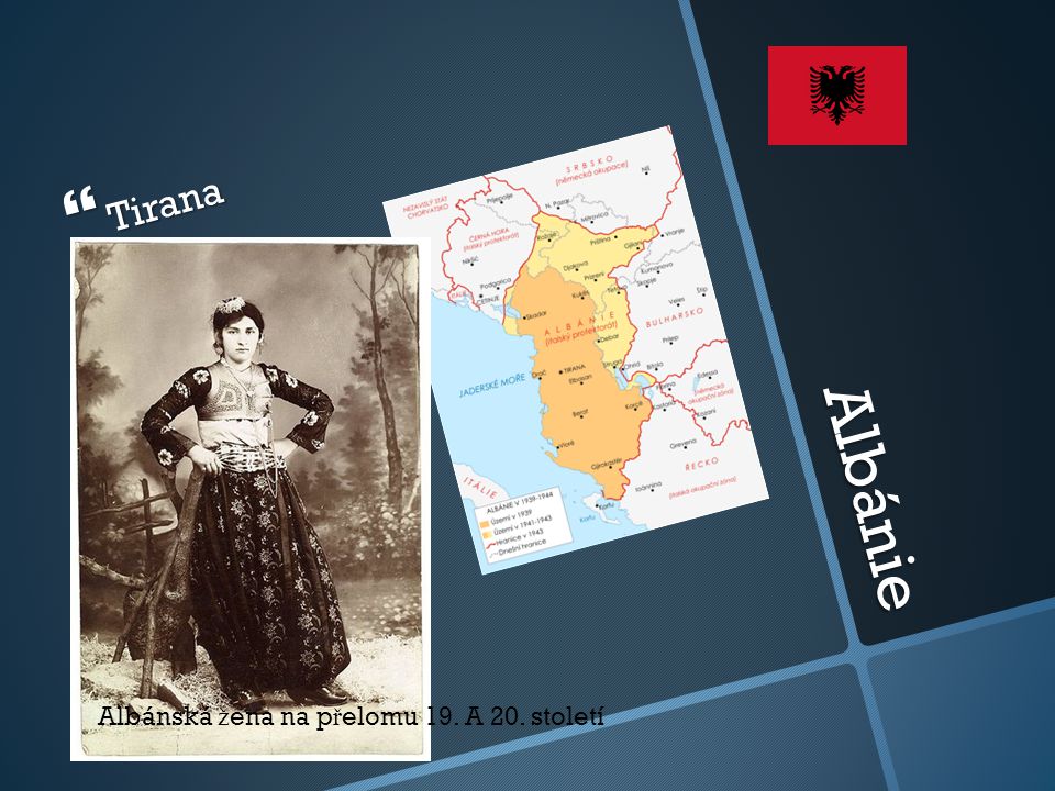 Tirana Albánie Albánská žena na přelomu 19. A 20. století