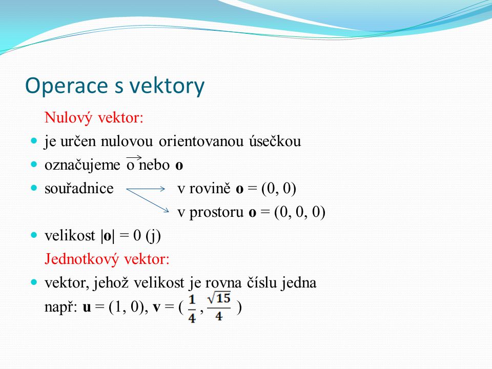 Jak se značí vektor?