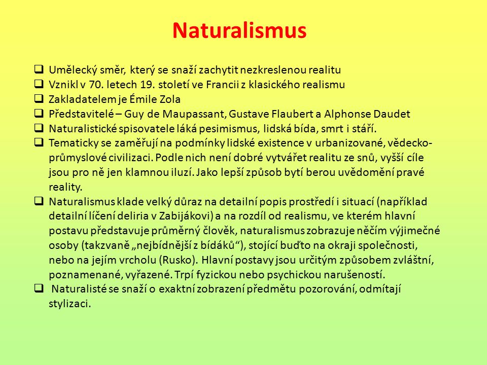 Kde vznikl naturalismus?