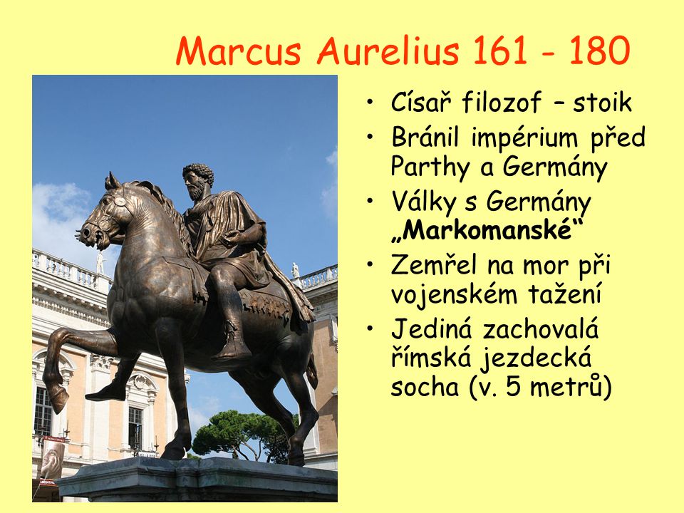 Marcus Aurelius Císař filozof – stoik