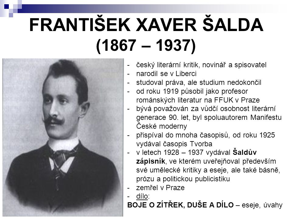 FRANTIŠEK XAVER ŠALDA (1867 – 1937)