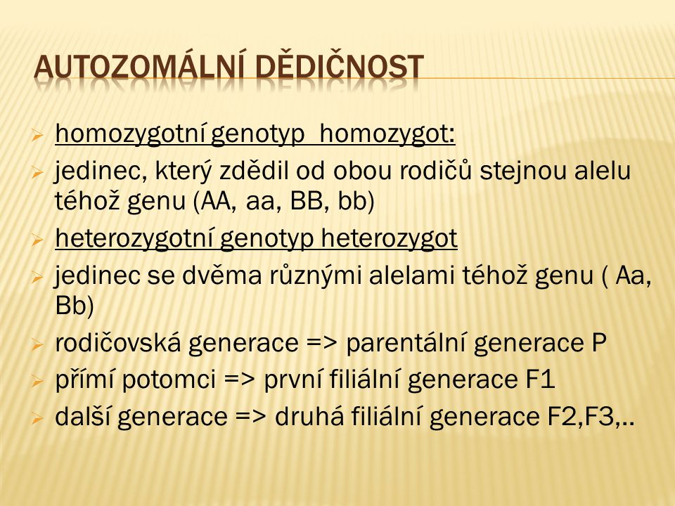 Co je Autozomální dědičnost?