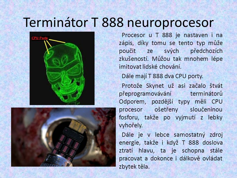 Terminátor T 888 neuroprocesor