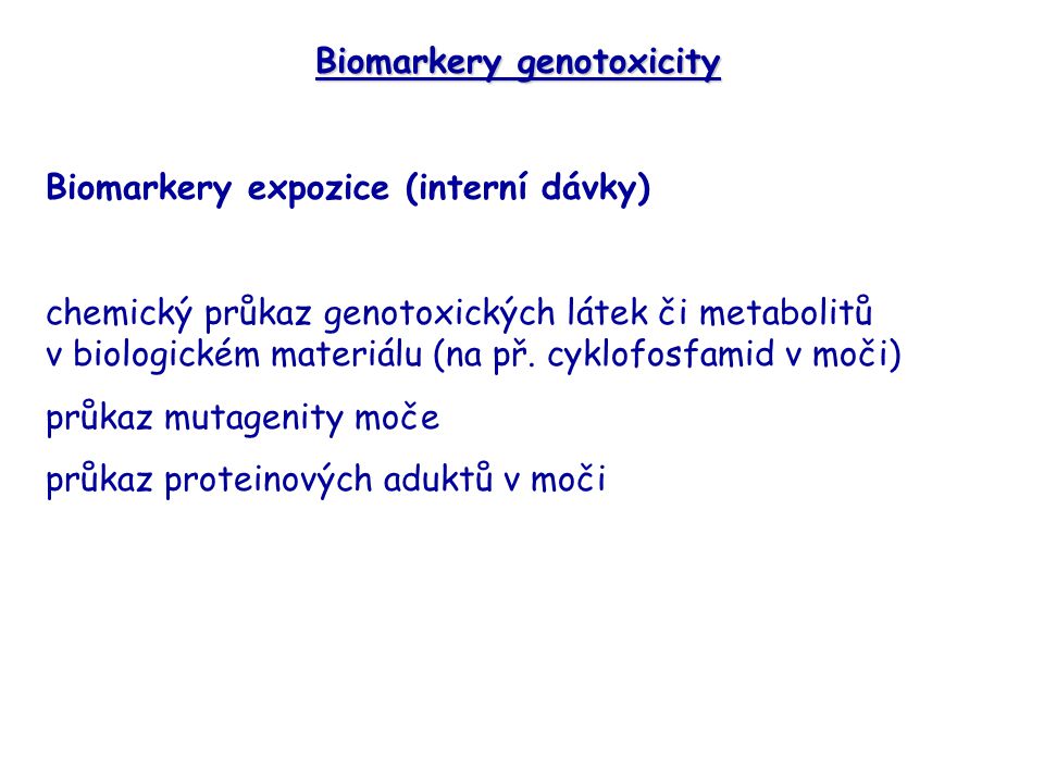 Biomarkery genotoxicity